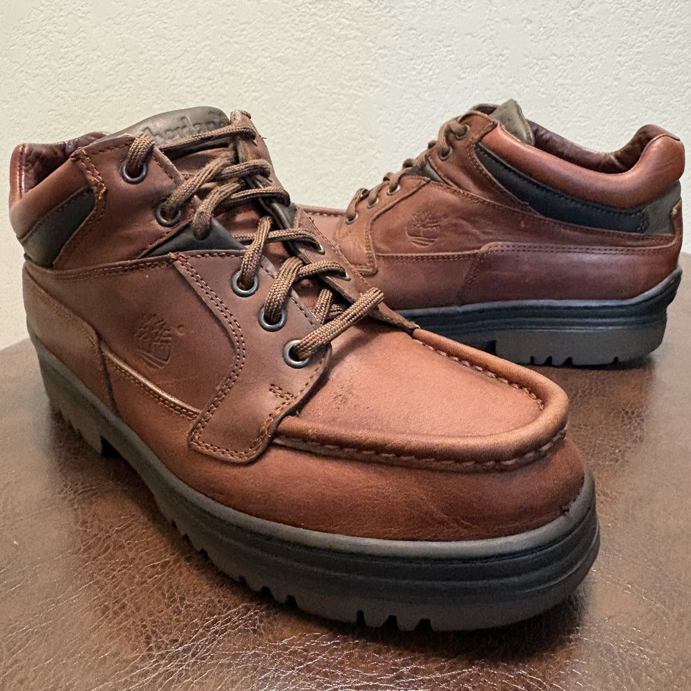 Vintage‎ 2003 Timberland Heritage Moc Toe Mid GORE-TEX Boots Men's 7 W 37042 GTX